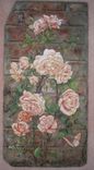 Hand Painted Roses On Slate 5 small