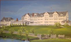 Favorite Inn Painted On Footstool. 1 small