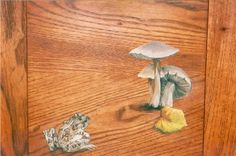 Vintage Ice Box Painted With Woodland Flora And Fauna 3 small