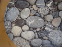 Available: Pedestal Table Painted With Trompe L'Oeil Stones And Pebbles 5 small