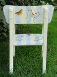 Children's Chair Painted With Wild Flowers And  Butterflies 1 small