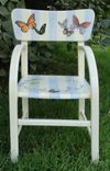 Children's Chair Painted With Wild Flowers And  Butterflies 2 small