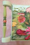 Water Lily Pond Painted Bench 4 small