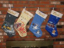 Holiday Stockings Custom Painted 2 small