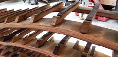 Wine Barrel Wine Rack - Brunello - Made From Retired California Wine Barrels 5 small