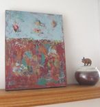 Plum Abstract Original Acrylic Painting On Canvas 1 small