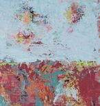 Plum Abstract Original Acrylic Painting On Canvas 4 small