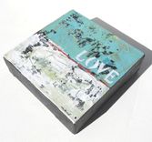 Turquoise Original Acrylic Abstract Expressionist Painting "Love" By Brooke Howie 1 small