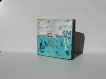 Beach Abstract Expressionist Painting Original Acrylic On Canvas "Smile" 1 small