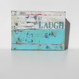 Turquoise Acrylic Abstract Expressionist Painting "Laugh" By Brooke Howie 1 small