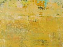 Yellow Abstract Original Acrylic Painting On Canvas 4 small