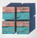 Abstract Paintings, "Beach" Original Acrylics 1 small
