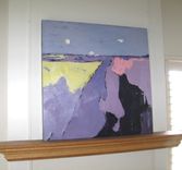 Lavendar Abstract Original Acrylic Painting On Canvas 5 small