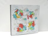 White Abstract Original Acrylic Painting On Canvas 4 small