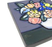 Floral Still Life Acrylic Original Painting On Canvas, 2 small