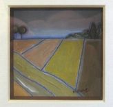 Sale, 2 Framed Landscape Paintings, Free Shipping, Brown, Ooak 3 small