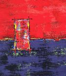 Red Abstract Art Red And Purple Painting On Canvas Original Contemporary 2 small