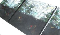 Black Acrylic Abstract Landscape Painting Modern Art Original On Canvas 3 small