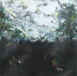 Black Acrylic Abstract Landscape Painting Modern Art Original On Canvas 2 small