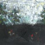 Black Acrylic Abstract Landscape Painting Modern Art Original On Canvas 4 small