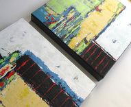 Abstract Acrylic Expressionist Painting, Contemporary Original Painting On Canvas 4 small