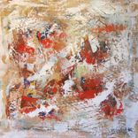 Rust Abstract Original Acrylic Painting On Canvas 2 small