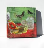 Butterflies Mixed Media Art On Canvas Original Painting 2 small