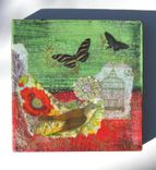 Butterflies Mixed Media Art On Canvas Original Painting 3 small