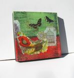 Butterflies Mixed Media Art On Canvas Original Painting 4 small