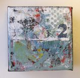 Acrylic Abstract Original Triptych Paintings On Canvas 2 small