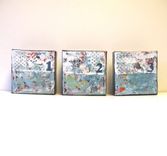 Acrylic Abstract Original Triptych Paintings On Canvas 5 small