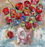 Still Life Acrylic Painting Original Bold Modern Expressionist Art On Canvas 1 small