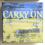 Abstract Paintings, "Keep Calm And Carry On" Original Acrylics 5 small