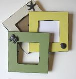 3 Embellished Photo Frames Beach Cottage Decor Housewares 3 small