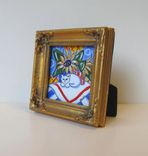 Sunflowers Still Life - Original Acrylic Cat Painting Animal Painting 2 small