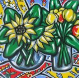 Sunflowers Original Still Life Painting 5 small