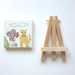 Miniature Acrylic Cat Painting On A Mini Canvas With Easel 5 small