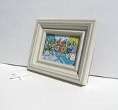 Acrylic Still Life Original Painting, White Frame 2 small