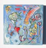 Pastel Acrylic Abstract Expressionist Painting "My Heart" 2 small