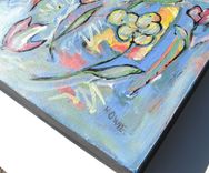 Pastel Acrylic Abstract Expressionist Painting "My Heart" 3 small