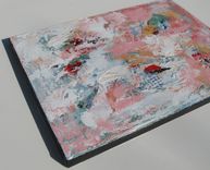 Pink Abstract Original Acrylic Painting Original On Canvas 5 small