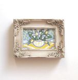 Acrylic Still Life On Canvas, Minature Framed Painting 3 small