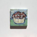 Acrylic Cupcake Painting Original Still Life Mini Canvas With Easel 4 small