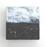 Sale Black Acrylic Abstract Painting On Small Canvas Brown Landscape 1 small