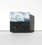 Sale Black Acrylic Abstract Painting On Small Canvas Brown Landscape 3 small