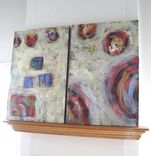Pastel Abstract Painting Expressionist Original Art Canvas 3 small