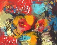 Acrylic Abstract Painting Contemporary Original Triptych On Canvas 2 small