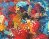 Acrylic Abstract Painting Contemporary Original Triptych On Canvas 4 small