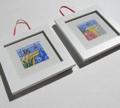 Beach Acrylic Paintings, Original Art On Canvas 5 small