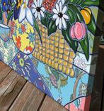 French Country Still Life Painting Original Acrylic On Canvas 1 small